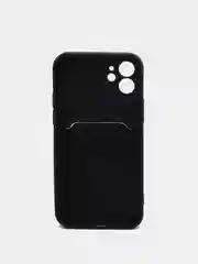 Фиолетовый чехол на iPhone (Айфон) 11, 13, 14, 7 8 Plus X XR XS, 12 Mini Pro Max, с карманом для карт