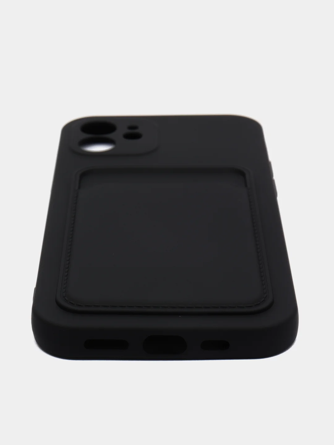 Фиолетовый чехол на iPhone (Айфон) 11, 13, 14, 7 8 Plus X XR XS, 12 Mini Pro Max, с карманом для карт
