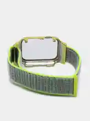 Лайм ремешок для Apple Watch 7 series c защитным стеклом бампером, 41, 45 мм нейлоновый