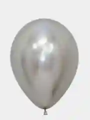 Серебряный воздушные шары зеркальные, Металлик, 1 шт, Размер: 12"/30 см