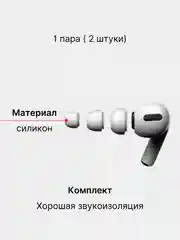 Белый амбушюры для AirPods Pro, силиконовые, размер S, M, L
