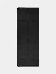 Черный коврик для йоги, каучуковый, с разметкой, 183 х 68 х 0,5 см