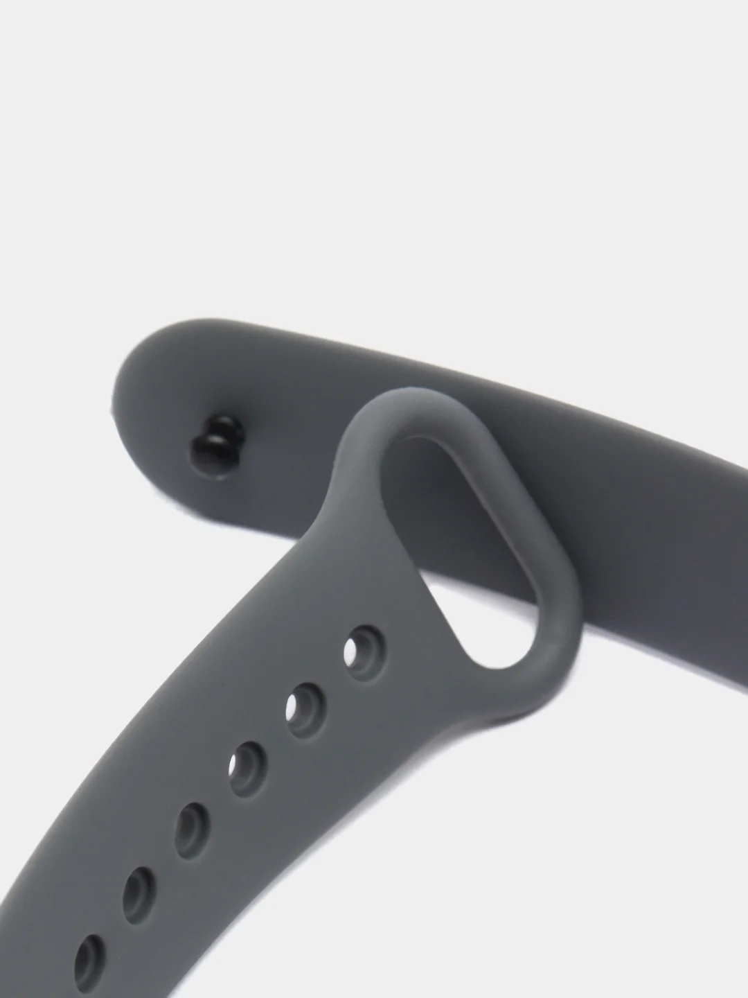 Серый силиконовый ремешок для Xiaomi Mi Band 5, Mi Band 6,