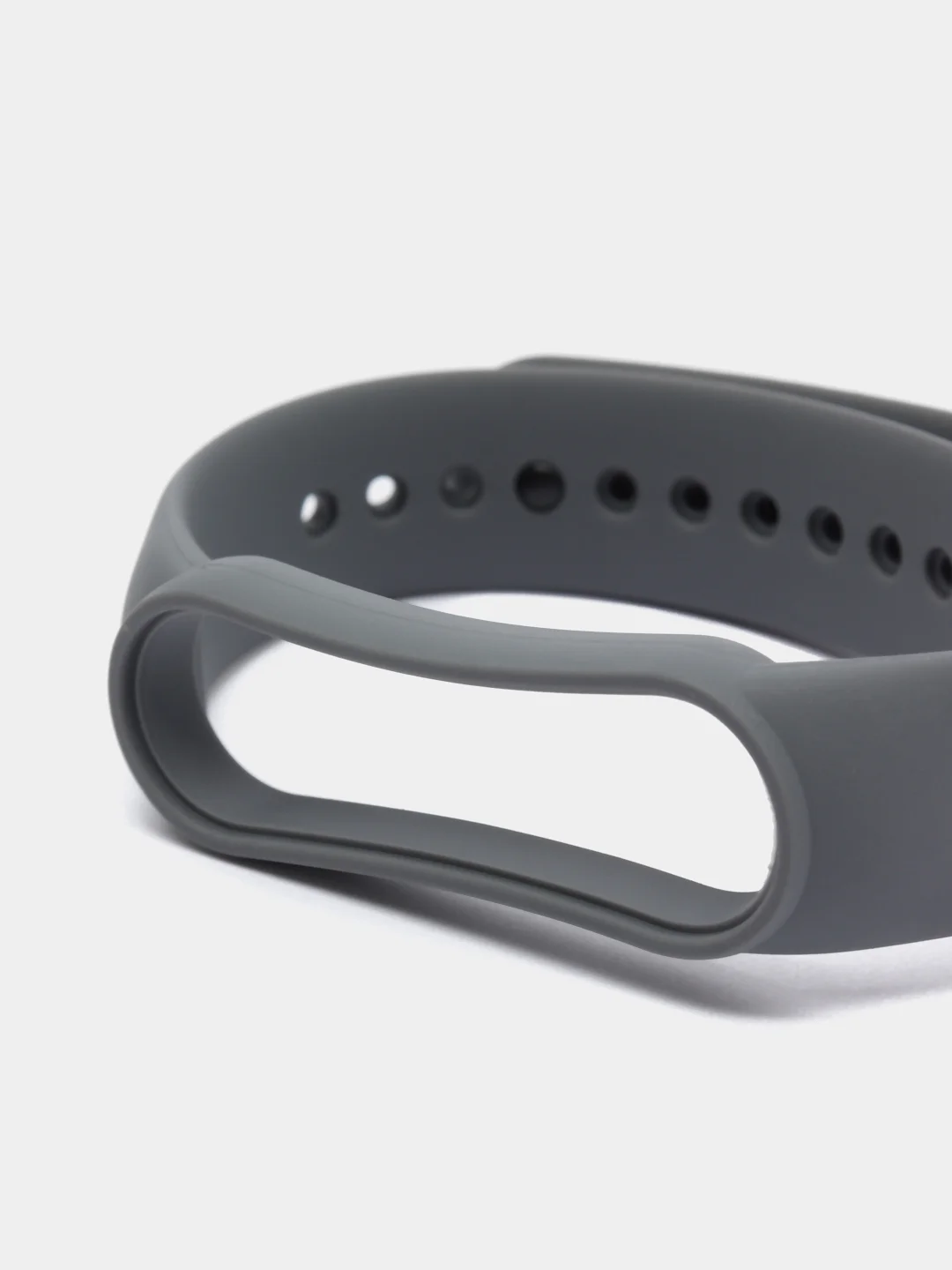 Серый силиконовый ремешок для Xiaomi Mi Band 5, Mi Band 6,
