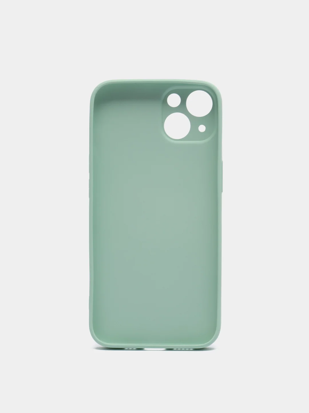 Зеленый чехол силиконовый со стеклянной панелью для iPhone 13