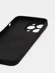 Черный чехол силиконовый со стеклянной панелью для iPhone 13 Pro