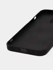 Черный чехол силиконовый со стеклянной панелью для iPhone 13 Pro