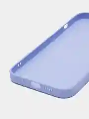 Голубой чехол силиконовый со стеклянной панелью для iPhone 13