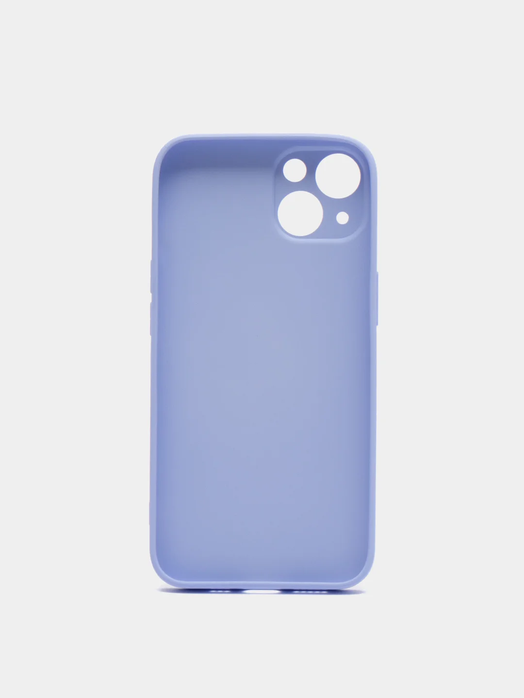 Голубой чехол силиконовый со стеклянной панелью для iPhone 13