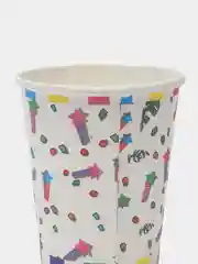Молочный набор бумажных стаканов "С днем рождения!", 10 штук