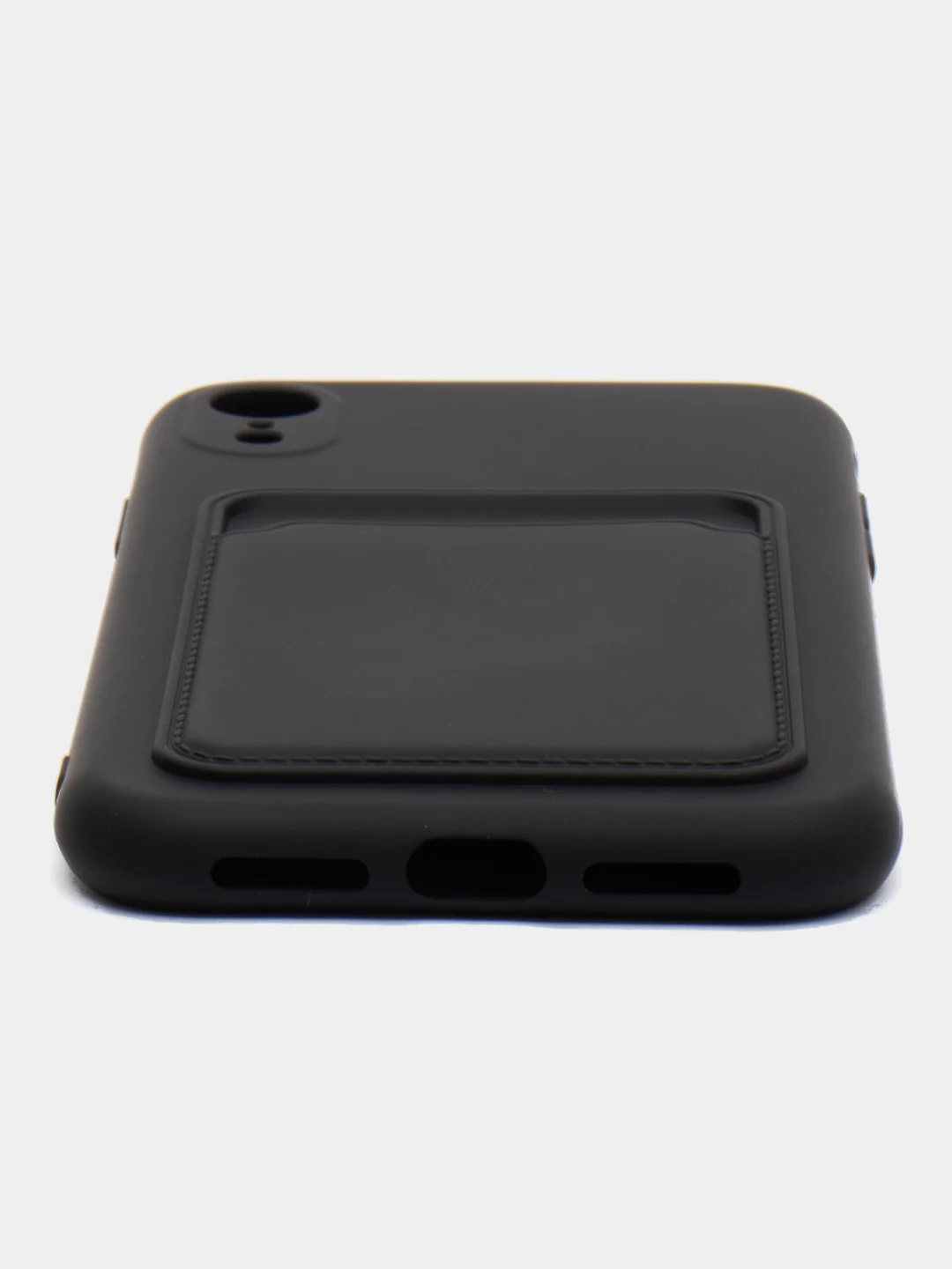 Черный чехол с карманом для карт iPhone 7 8 Plus XR X/XS Max 11 12 13 Pro Max mini айфон про макс
