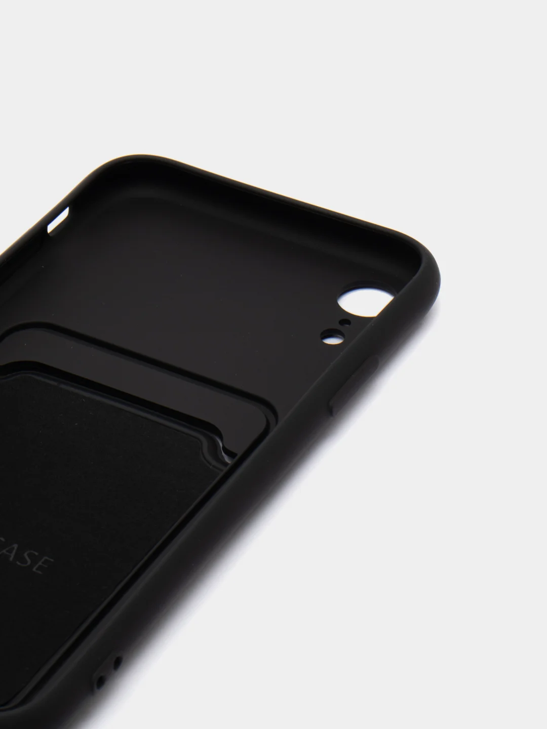 Черный чехол с карманом для карт iPhone 7 8 Plus XR X/XS Max 11 12 13 Pro Max mini айфон про макс