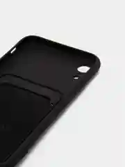 Черный чехол с карманом для карт iPhone 7 8 Plus XR X/XS Max 11 12 13 Pro Max mini айфон про макс