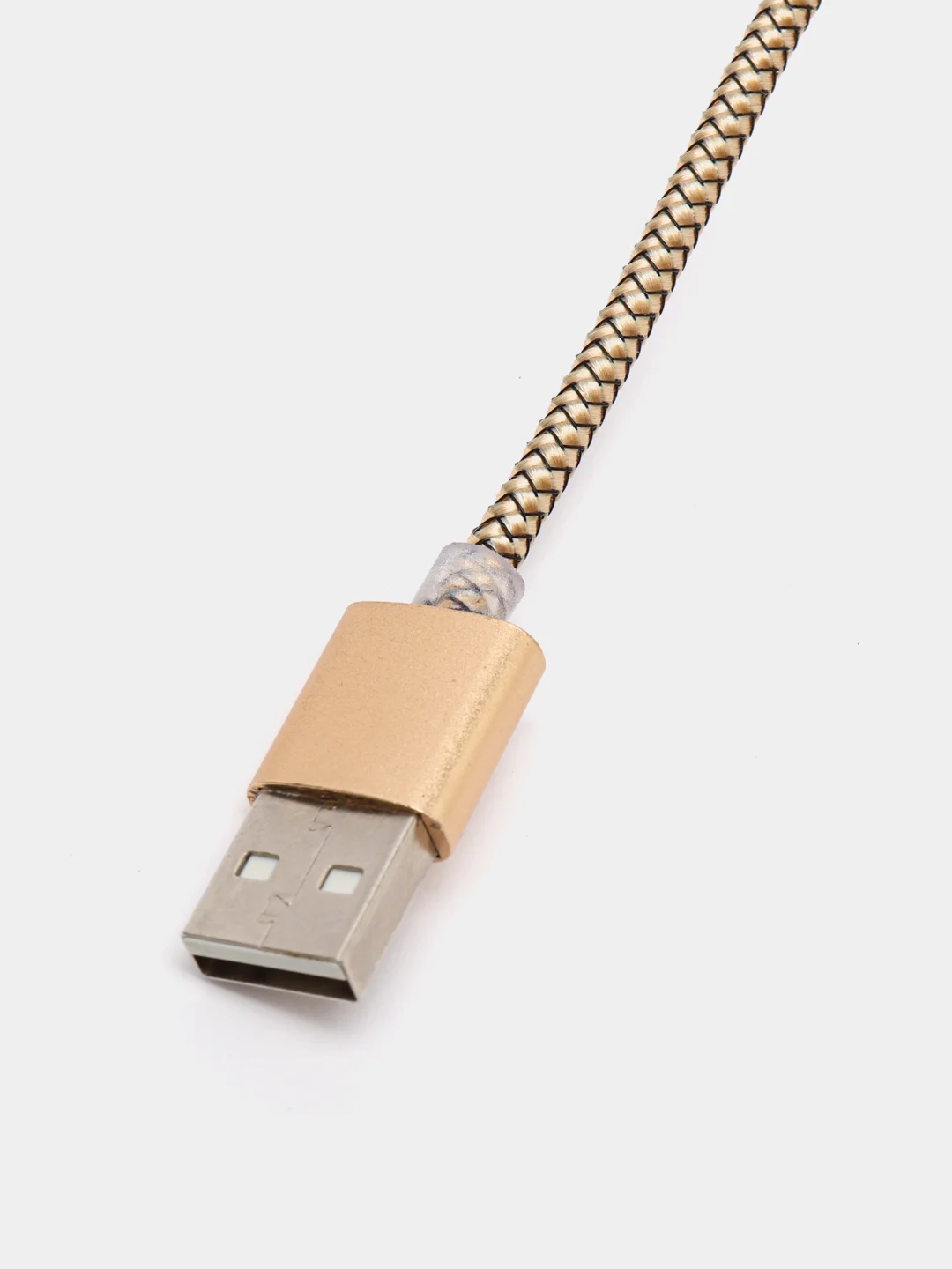 Золотой кабель магнитный USB - micro-USB, тканевая оплетка, длина 1 метр