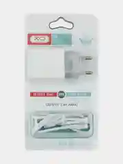 Сетевое зарядное устройство ХО L65 2.4A/2USB, кабель Micro