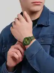 Зеленый часы мужские наручные, кварцевые