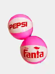 Розовый мяч Надувной С Погремушкой Coca-Cola, Pepsi, Fanta, Sprite 30 см 5 Цветов INTEX