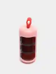 Розовый компактная таблетница с 3 отсеками