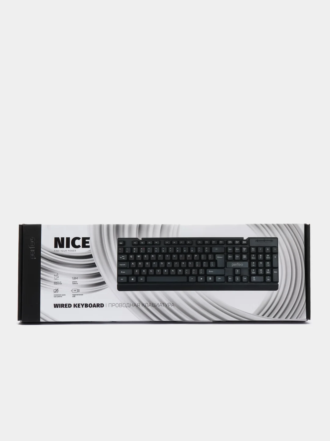 Perfeo клавиатура "Nice" стандартная, USB, черная