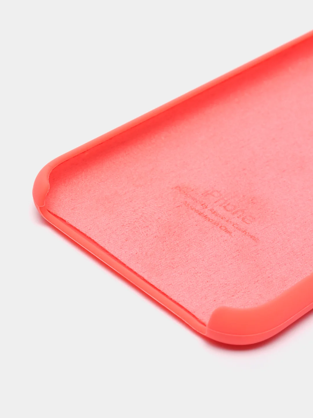 Кораллово-розовый чехол Silicone Case для iPhone 7, 8, SE 2020, с открытым низом