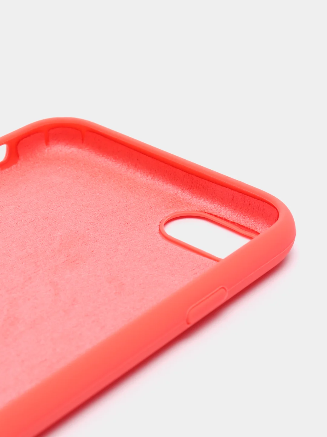 Кораллово-розовый чехол Silicone Case для iPhone 7, 8, SE 2020, с открытым низом