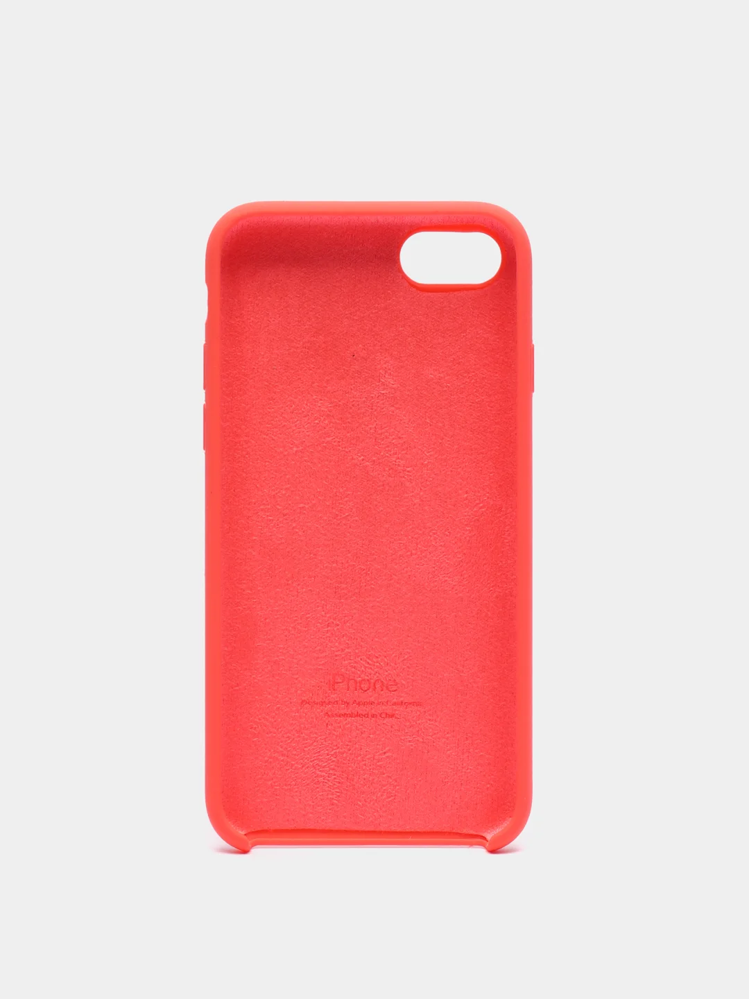 Кораллово-розовый чехол Silicone Case для iPhone 7, 8, SE 2020, с открытым низом