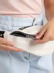 Слоновая кость поясная сумка бананка из экокожи