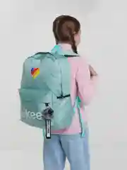 Бирюзовый рюкзак Likee с помпоном