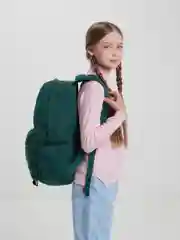 Зеленый рюкзак Likee с помпоном