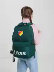 Зеленый рюкзак Likee с помпоном