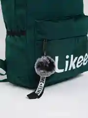 Зеленый рюкзак Likee с помпоном