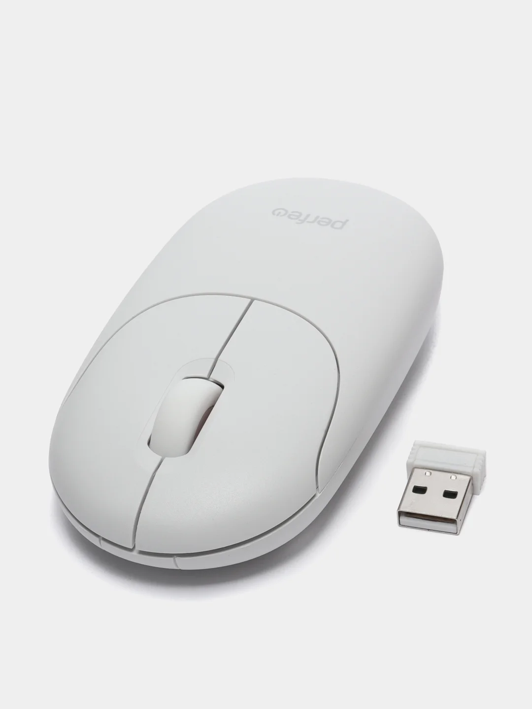 Белый мышь беспроводная Perfeo оптическая "SLIM", 3 кнопки, DPI 1200, USB