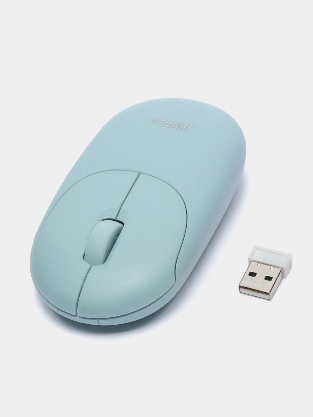 Голубой мышь беспроводная Perfeo оптическая "SLIM", 3 кнопки, DPI 1200, USB