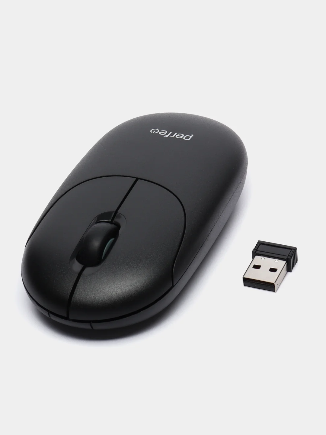 Черный мышь беспроводная Perfeo оптическая "SLIM", 3 кнопки, DPI 1200, USB
