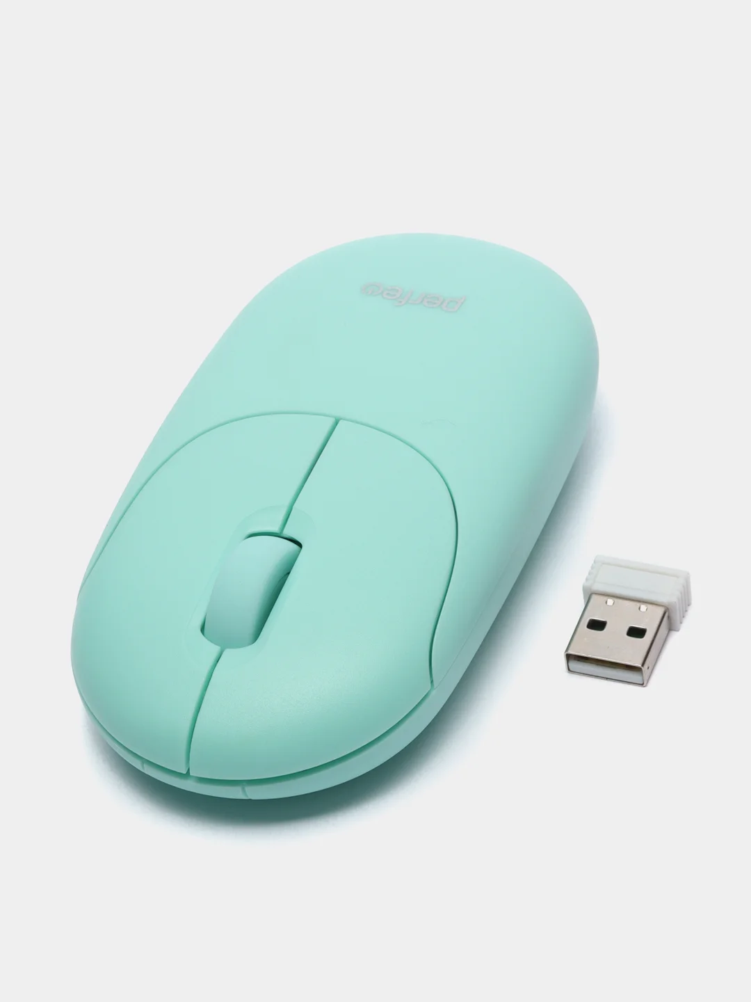 Мятный мышь беспроводная Perfeo оптическая "SLIM", 3 кнопки, DPI 1200, USB