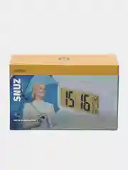 Белый часы-будильник Perfeo "Snuz", время, температура, дата, 3 цвета