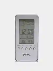 Серебряный perfeo Часы-метеостанция "Window", время, температура, влажность, дата