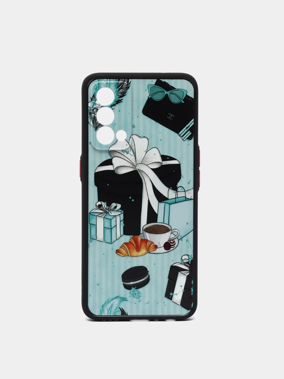 Бирюзовый чехол с рисунком на Realme GT Master Edition (Реалми ГТ Мастер Эдишн)