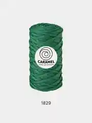 Зеленый шнур Caramel (Карамель), плоский, полиэфирный, 5 мм