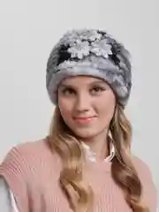Серый шапка женская, два цвета