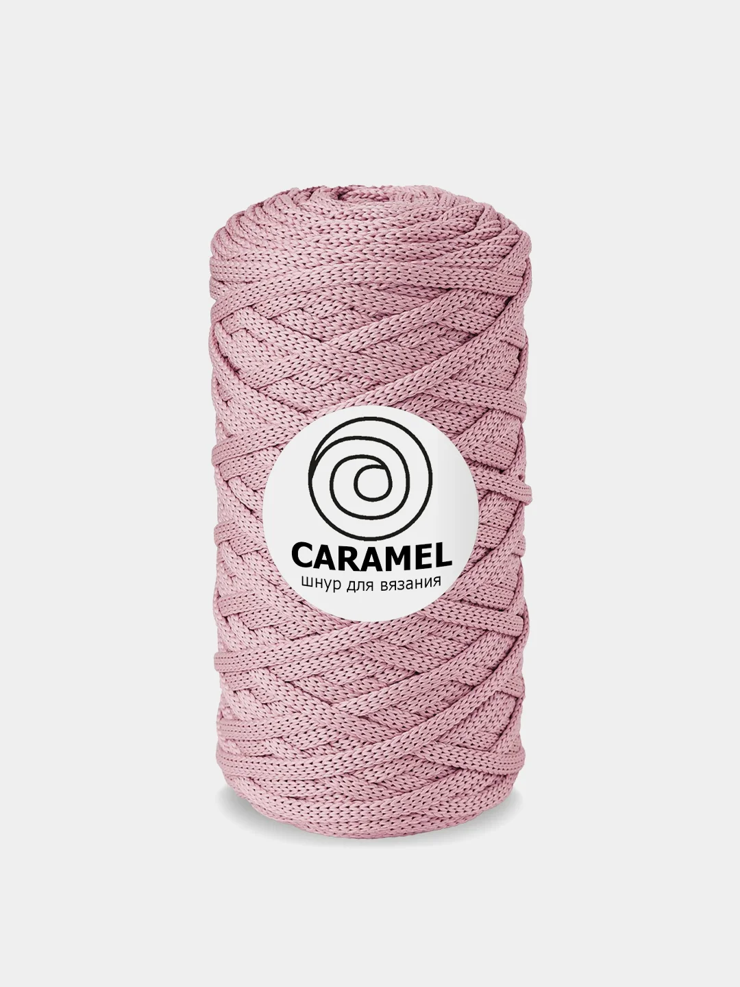 Розовый шнур Caramel (Карамель), плоский, полиэфирный, 5 мм