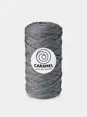 Серый меланж шнур Caramel (Карамель), плоский, полиэфирный, 5 мм