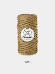 Золотистый хаки шнур Caramel (Карамель), плоский, полиэфирный, 5 мм