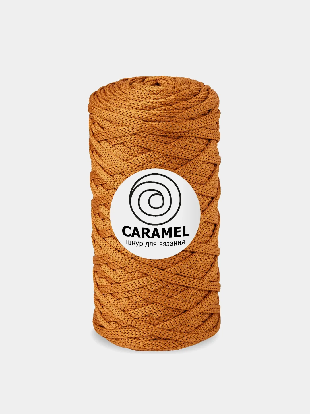 Бронзовый шнур Caramel (Карамель), плоский, полиэфирный, 5 мм