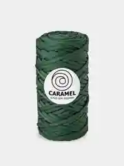 Тёмно-зелёный шнур Caramel (Карамель), плоский, полиэфирный, 5 мм