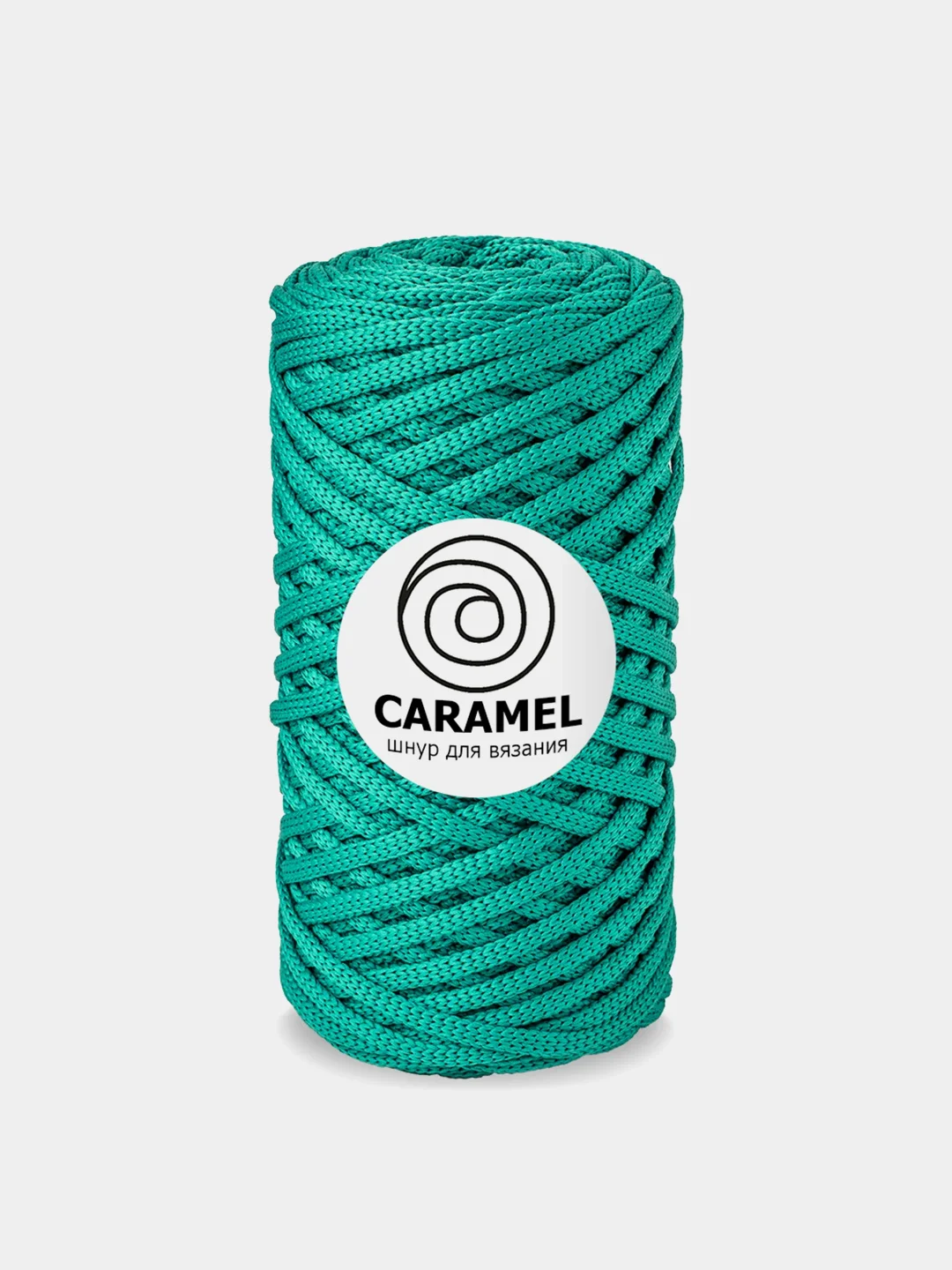Бирюзовый шнур Caramel (Карамель), плоский, полиэфирный, 5 мм