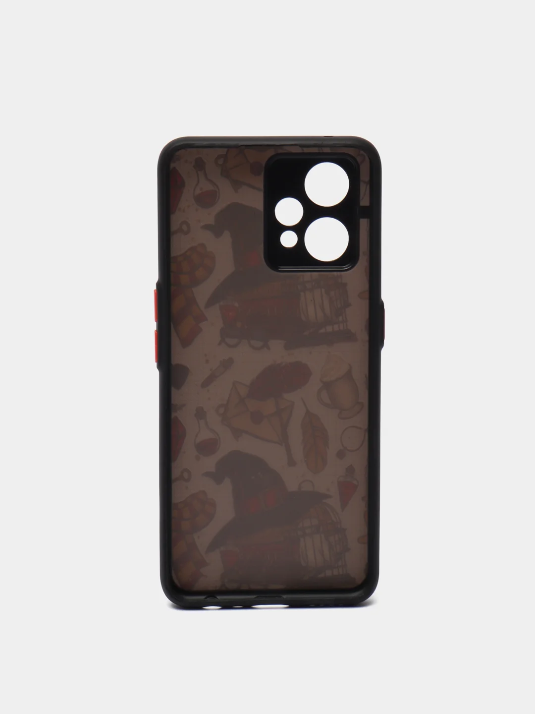 Тёмно-бордовый чехол с рисунком для Realme 9 Pro+ (Plus)