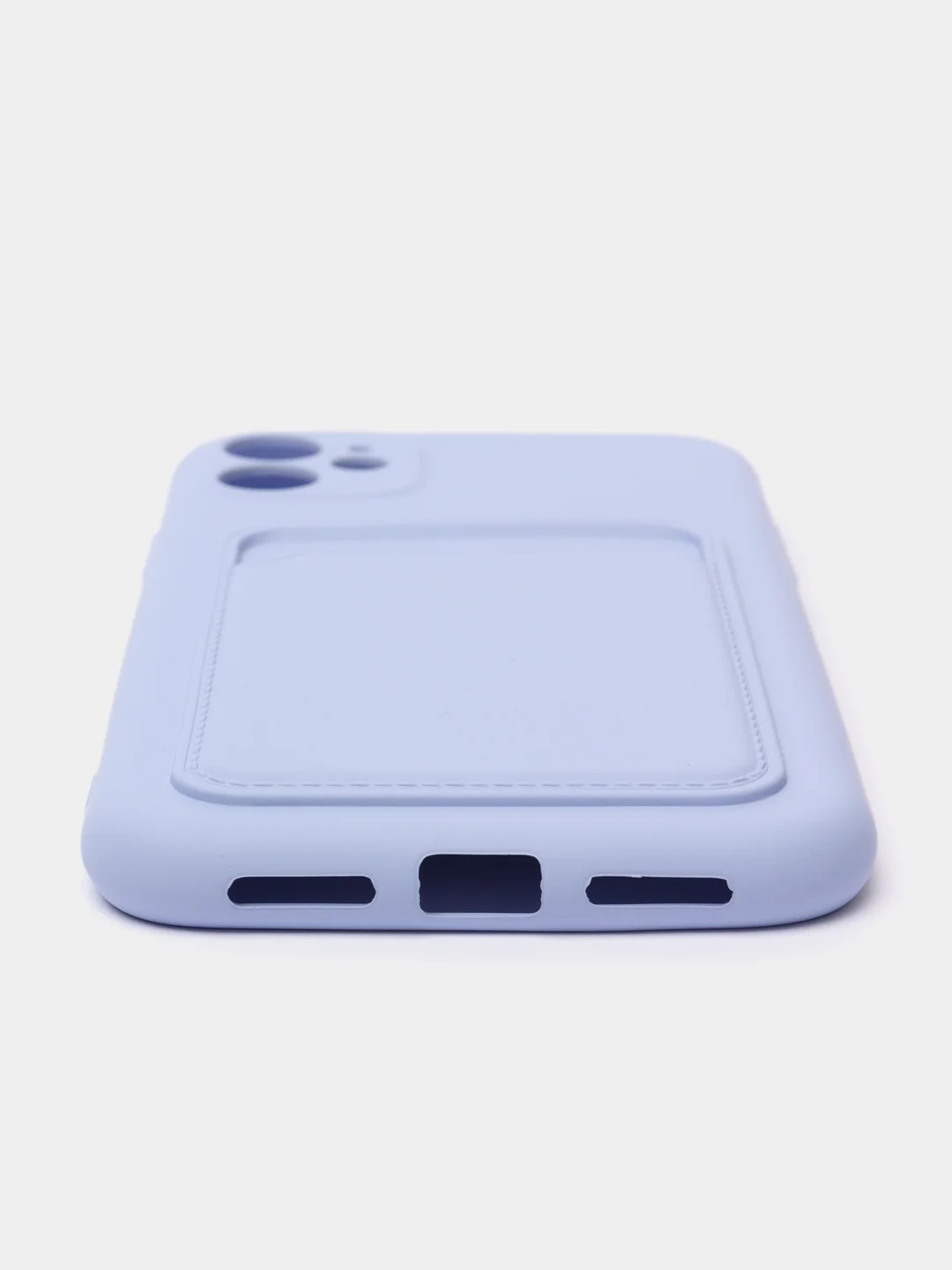 Синий меланж чехол с карманом для карт iPhone 7 8 Plus XR X/XS Max 11 12 13 Pro Max mini айфон про макс