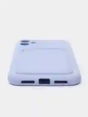 Синий меланж чехол с карманом для карт iPhone 7 8 Plus XR X/XS Max 11 12 13 Pro Max mini айфон про макс