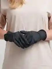 Перчатки медицинские Benovy, 100 штук, нитриловые, чёрные